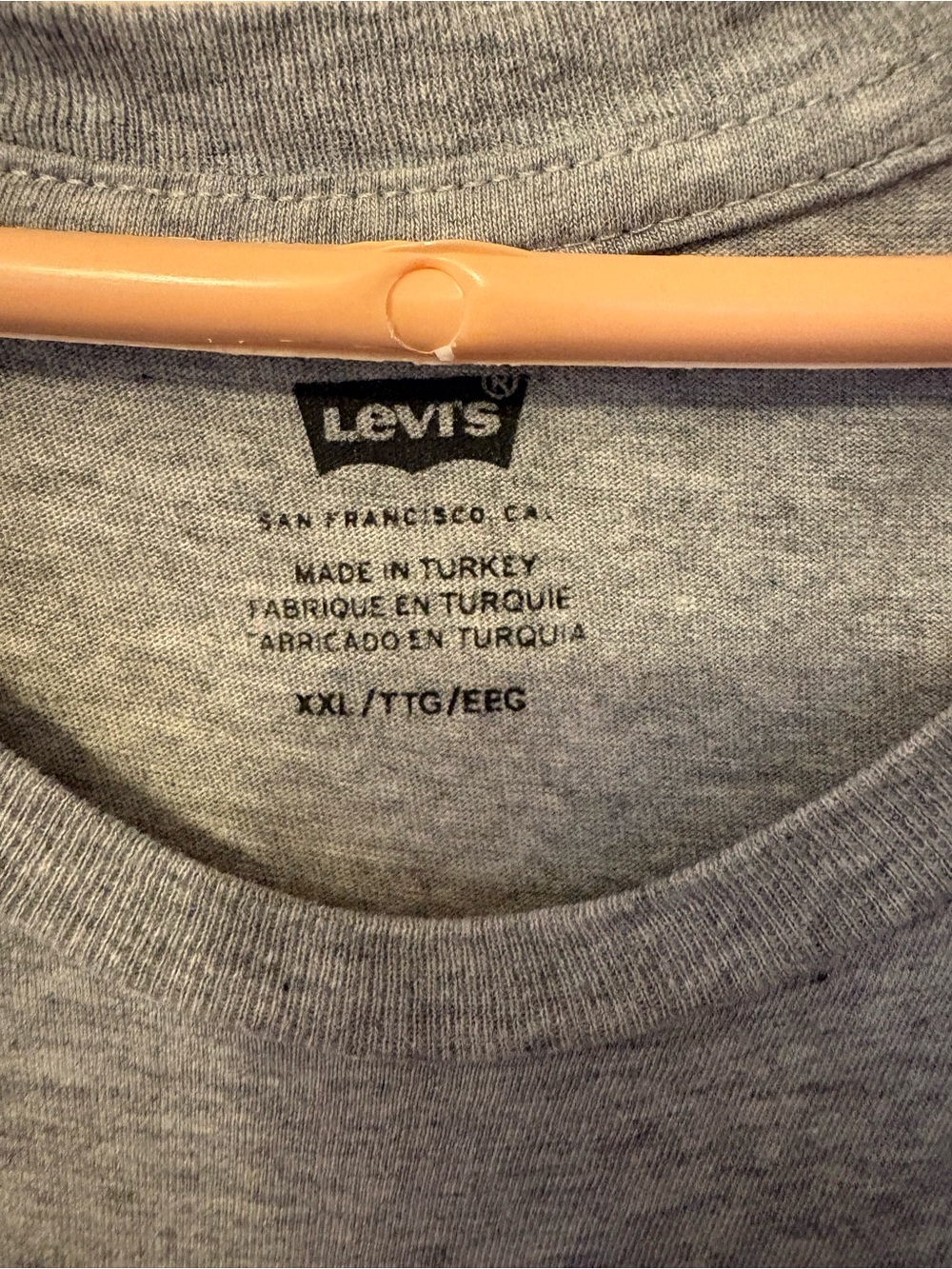 Levi's Gray Tee with Bold Red Logo - Picture 4 of 7